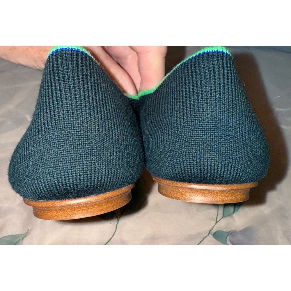 New Rothy's Forest Green and Neon Green Loafers Size 10W - Picture 8 of 11